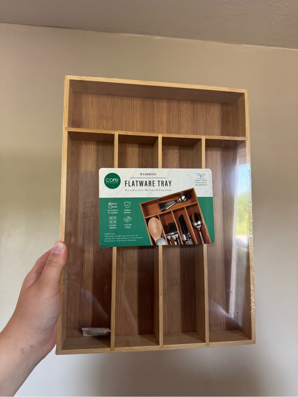 Bamboo Flatware Tray - Natural Bamboo